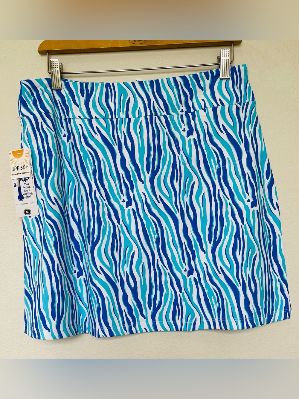 Women’s Lulu B Blue Multi-Stripe A-Line Skort